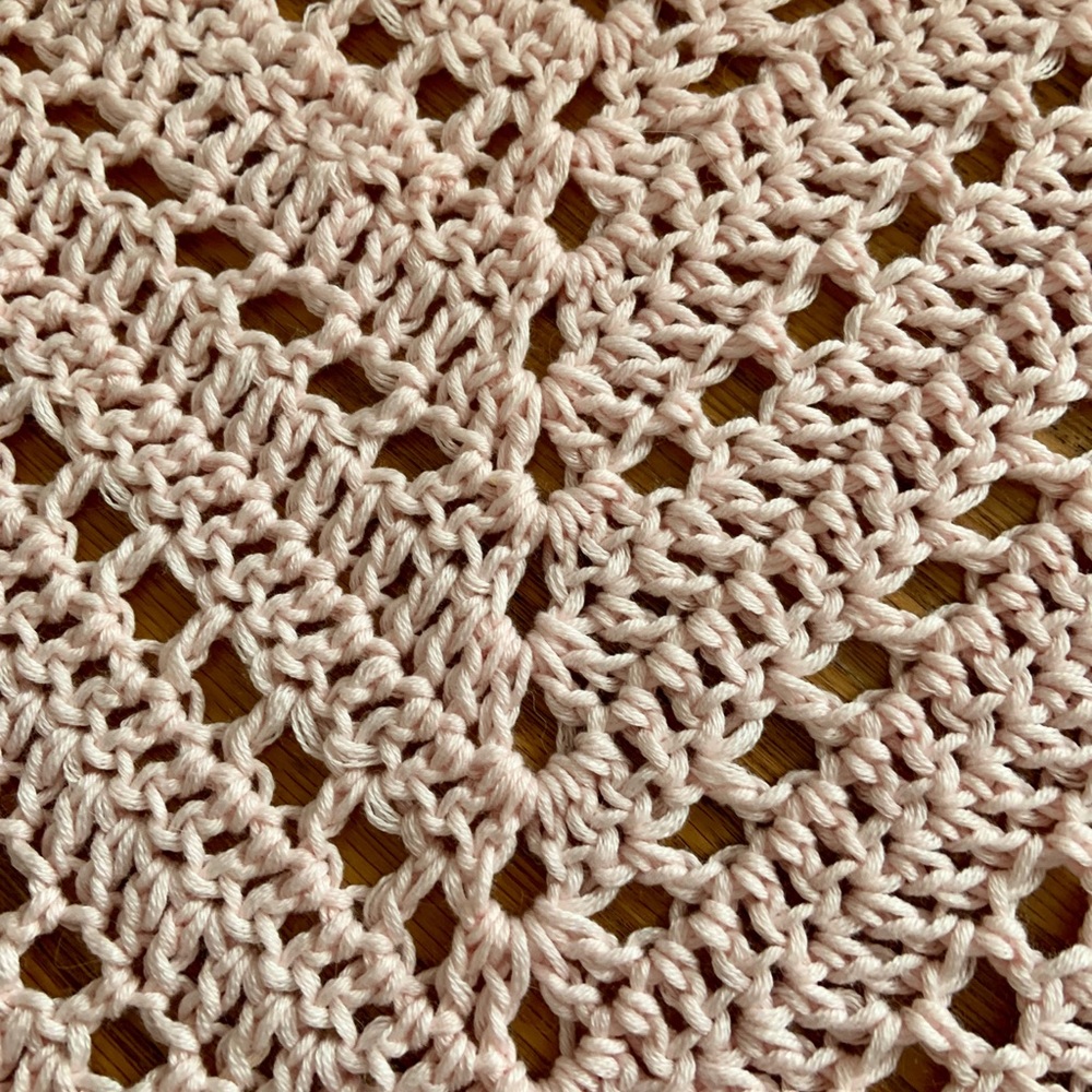 Crocheted Shawl - Pink - image 4